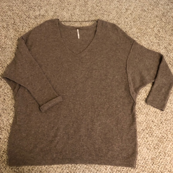 Taupe free People sweater